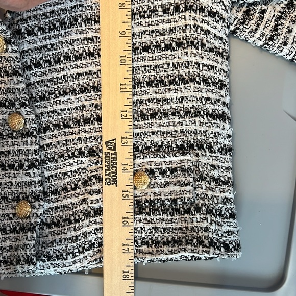 NWT Monteau Tweed Blazer Black and White S - Picture 9 of 9